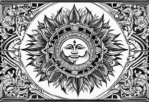 Filipino sun tattoo idea