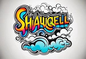 Tattoo of the name Shaqueill tattoo idea