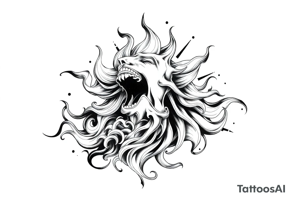 Life, line, power, relentless, happiness tattoo idea