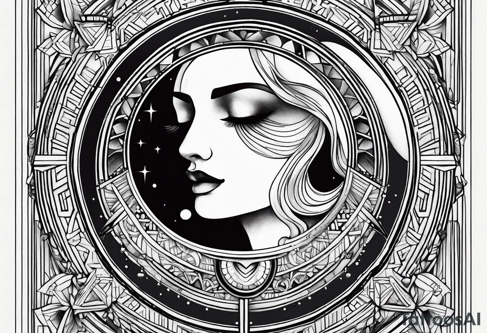sacred moon tattoo idea