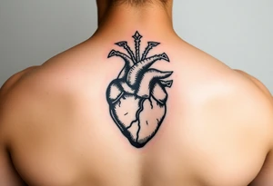 medieval heart woodcut tattoo idea