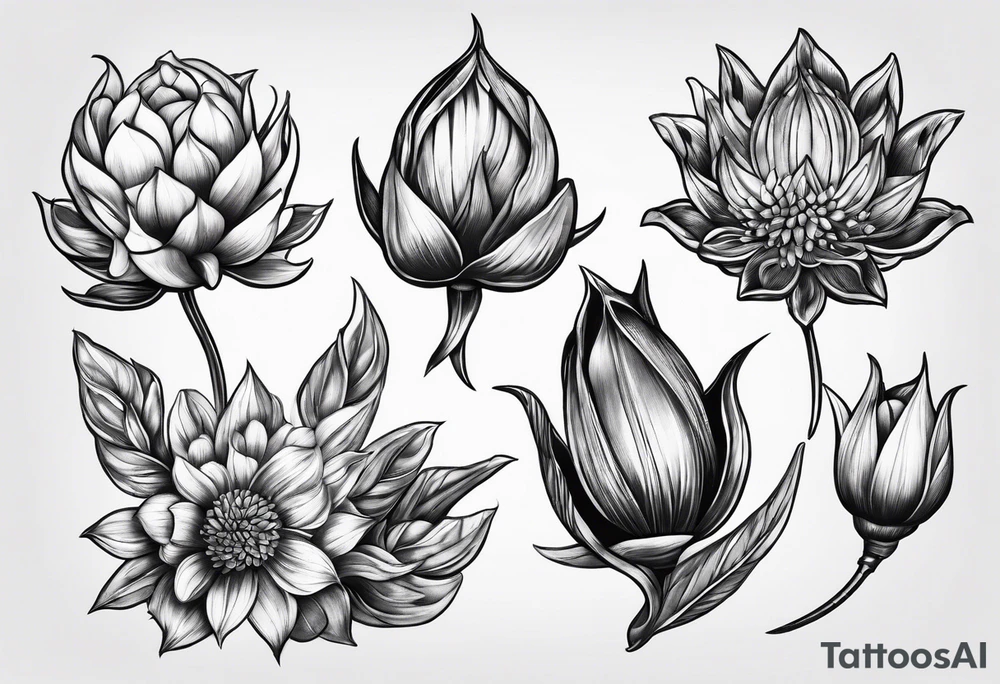 Seed pods tattoo idea