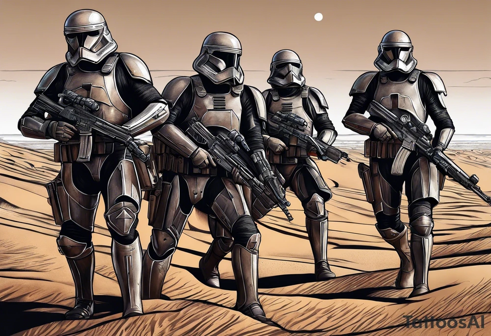 From the book Dune, Paul’s death troopers, the Fedaykin tattoo idea