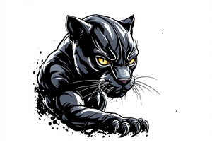 Black panther marvel tattoo idea