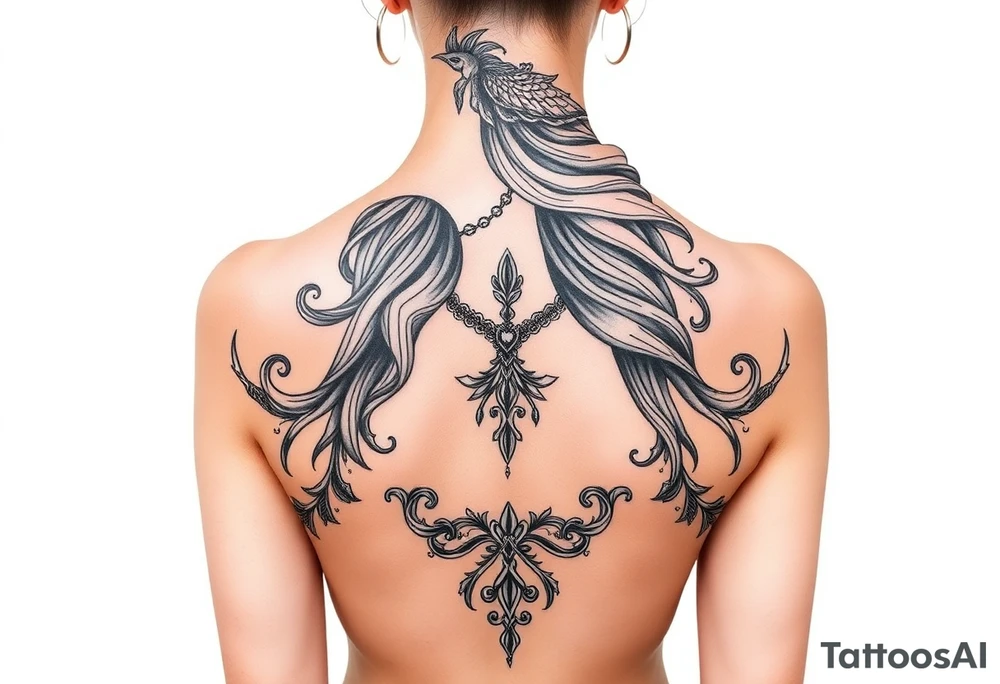 Goddess warrior sexy slutty 
woman tattoo idea