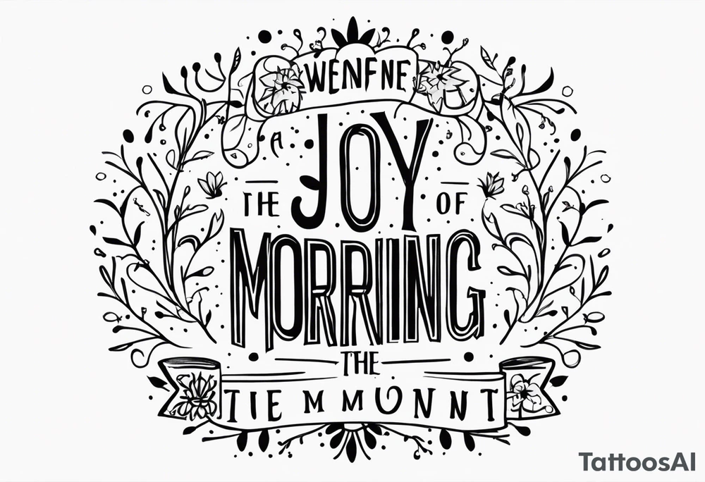 Weeping may endure for a night, but JOY cometh in the morning tattoo idea