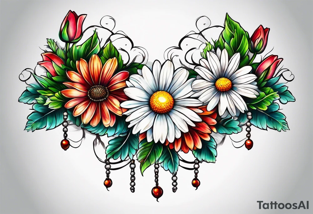 Daisy chain tattoo idea