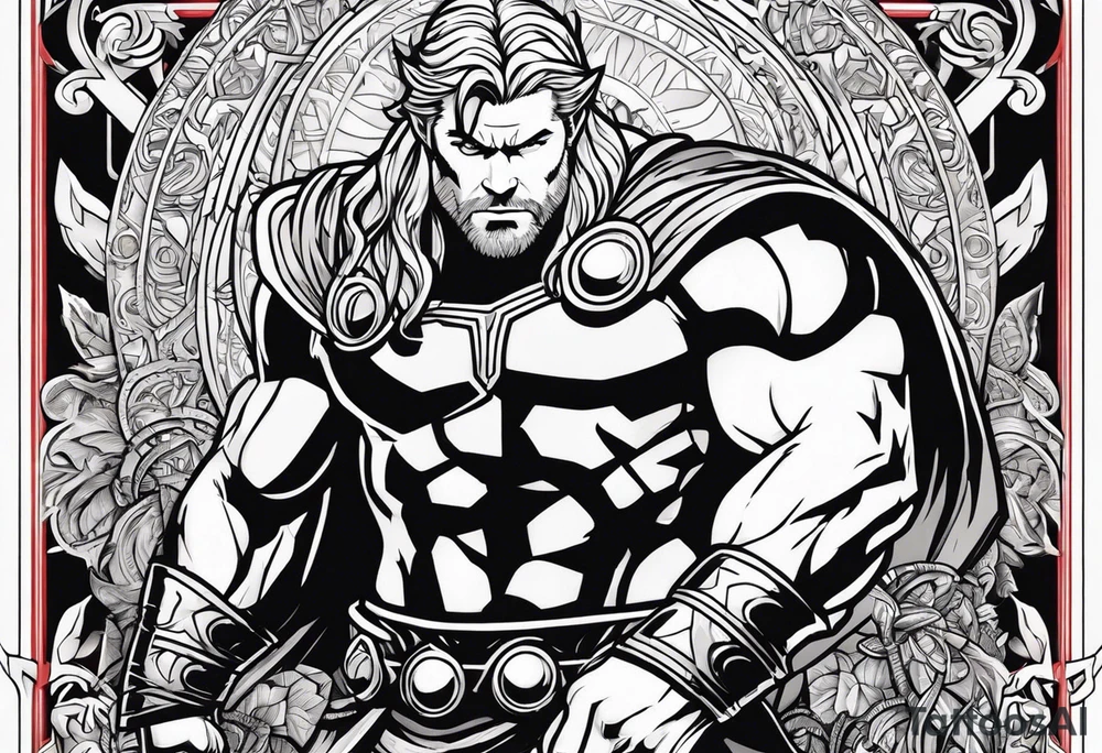 The Mighty Thor that looks like the Chris Hemsworth version tattoo idea