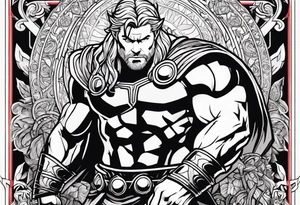 The Mighty Thor that looks like the Chris Hemsworth version tattoo idea