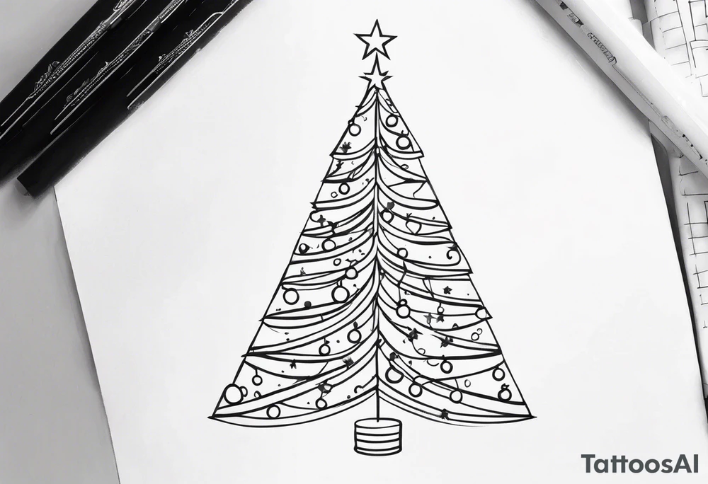 kids making Christmas Tree tattoo idea