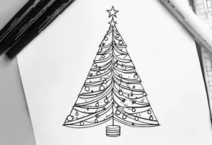 kids making Christmas Tree tattoo idea