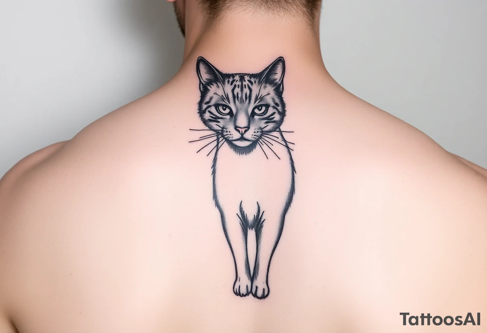 black cat tattoo idea