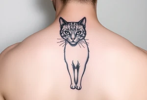 black cat tattoo idea