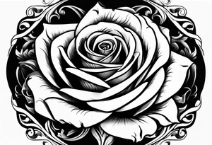 Smoke around rose tattoo idea