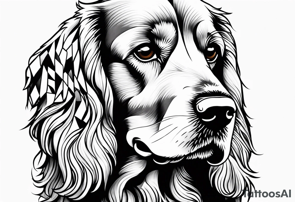 Amerikansk Cocker spaniel tattoo idea
