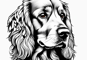 Amerikansk Cocker spaniel tattoo idea