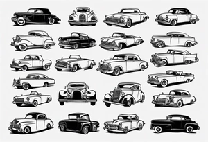 vintage classic car tattoo idea