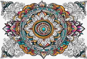 ayurvedic medicine and pursuit of health based knowledge tattoo idea