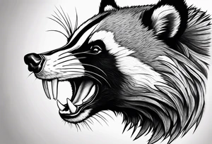 aggressive badger/wolverine tattoo idea