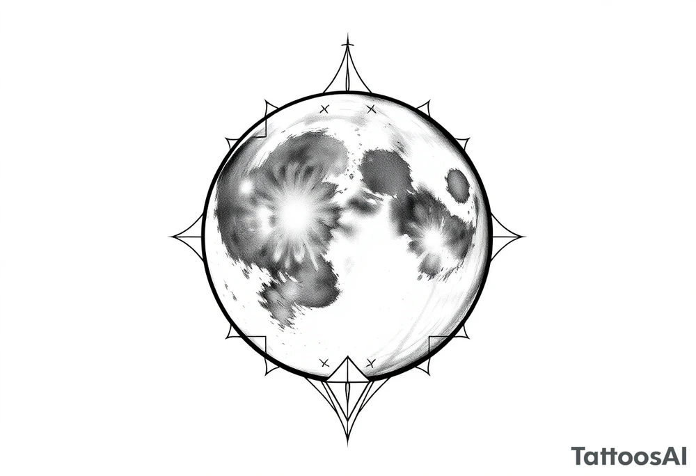 sacred moon tattoo idea