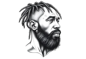 Strong black men , locs, Aquarius, older brother, family, money, health, wealth, Ottawa tattoo idea