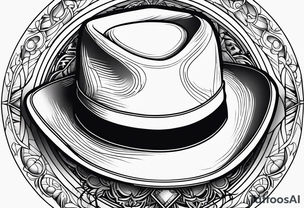 Cowboy hat tattoo idea