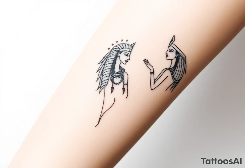 Egyptian goddesses tattoo idea