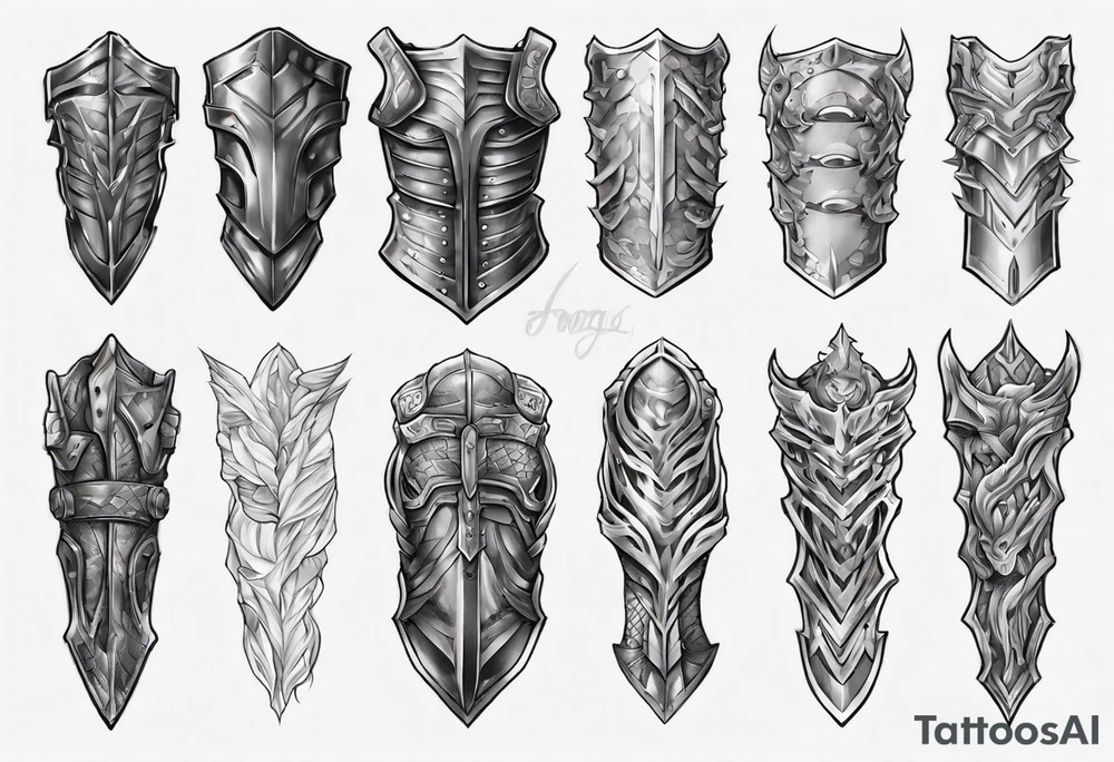 Arm sleeve armor tattoo idea