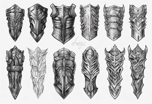Arm sleeve armor tattoo idea