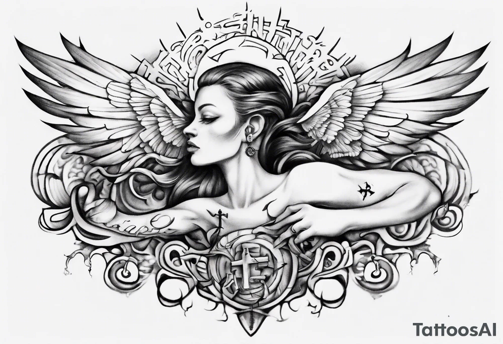 Horizontal inner bicep tattoo. “walk by faith, not by sight” tattoo idea