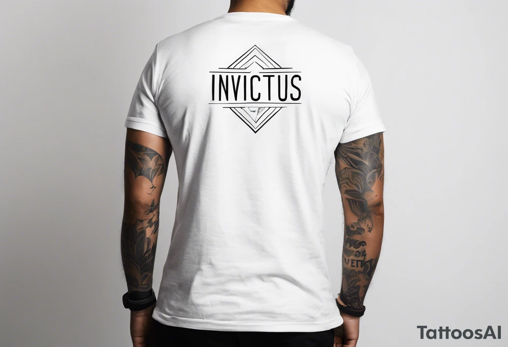 Invictus very minimalist tattoo idea