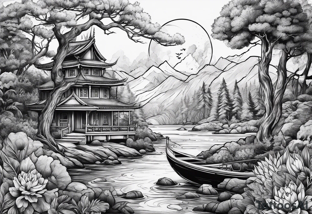 space versus nature tattoo idea