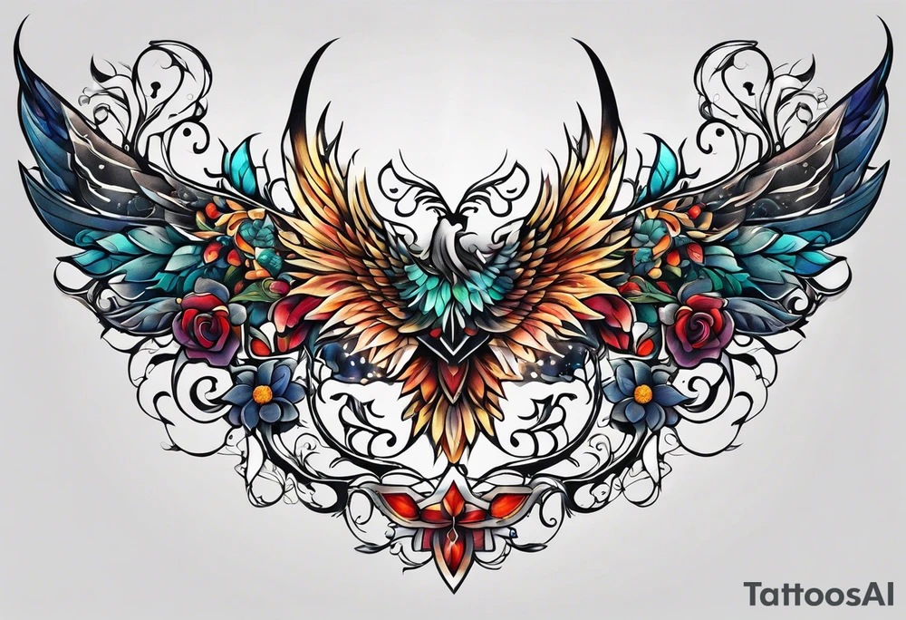 Full sternum tattoo tattoo idea