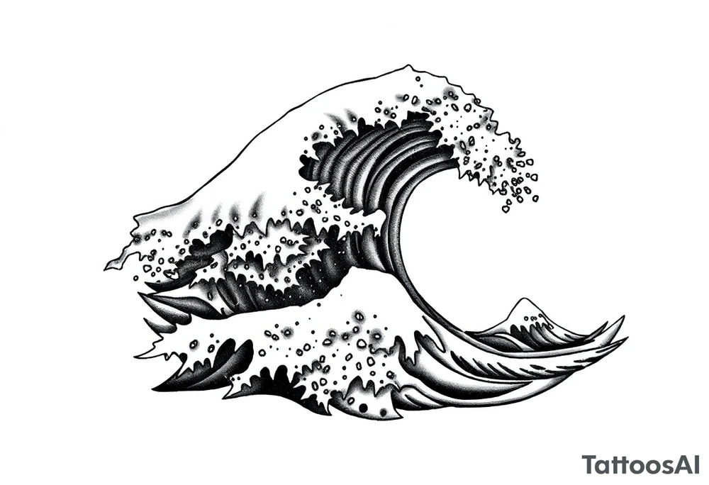 Roaming waves tattoo idea