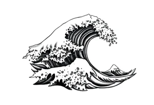 Roaming waves tattoo idea