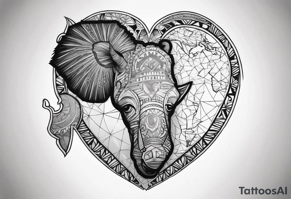 african continent symbol tattoo idea