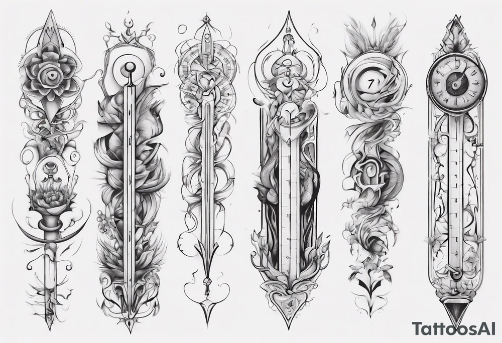 number 9.
Tall and thin tattoo idea