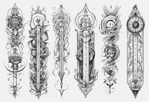 number 9.
Tall and thin tattoo idea