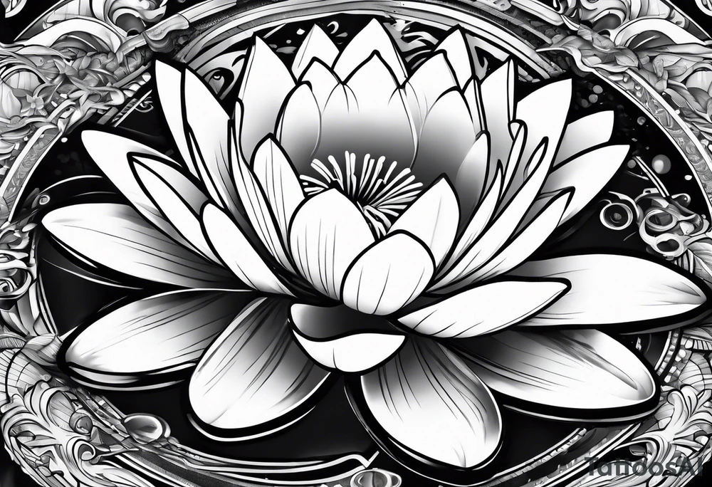 Waterlily and time tattoo idea
