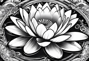 Waterlily and time tattoo idea