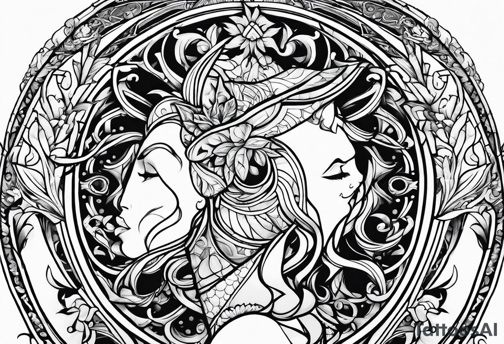 medieval person simple tattoo idea