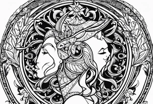 medieval person simple tattoo idea