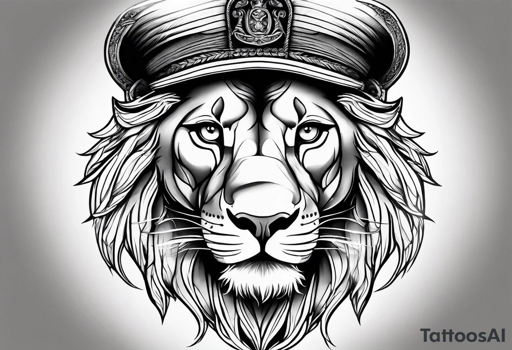 lion face tattoo idea