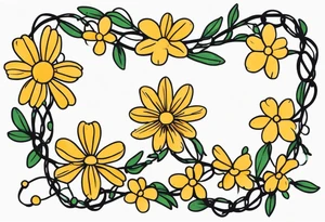 Daisy chain tattoo idea