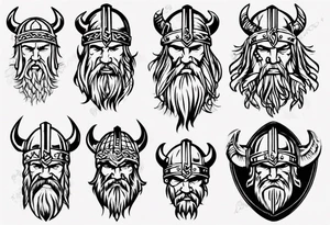 I want a tattoo of a viking head with the company name “Viking Customs” incorporated in the design tattoo idea