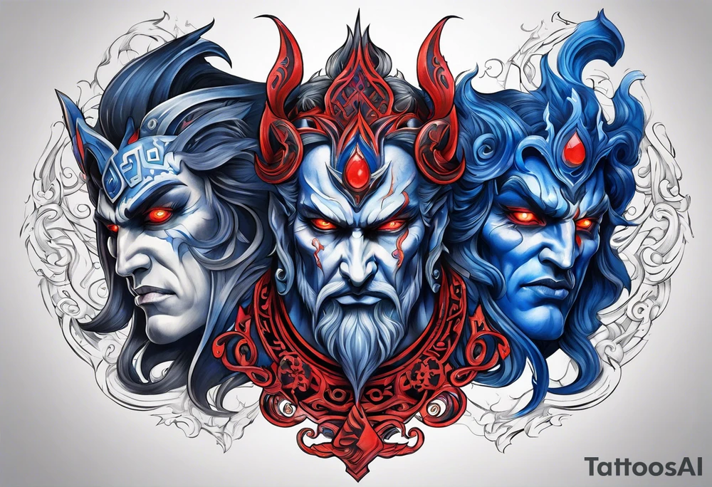 hades symbols blue and red
shadowns tattoo idea