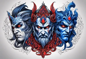 hades symbols blue and red
shadowns tattoo idea