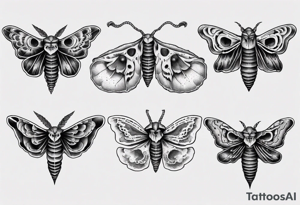 Death moth tattoo idea