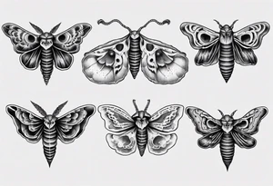 Death moth tattoo idea