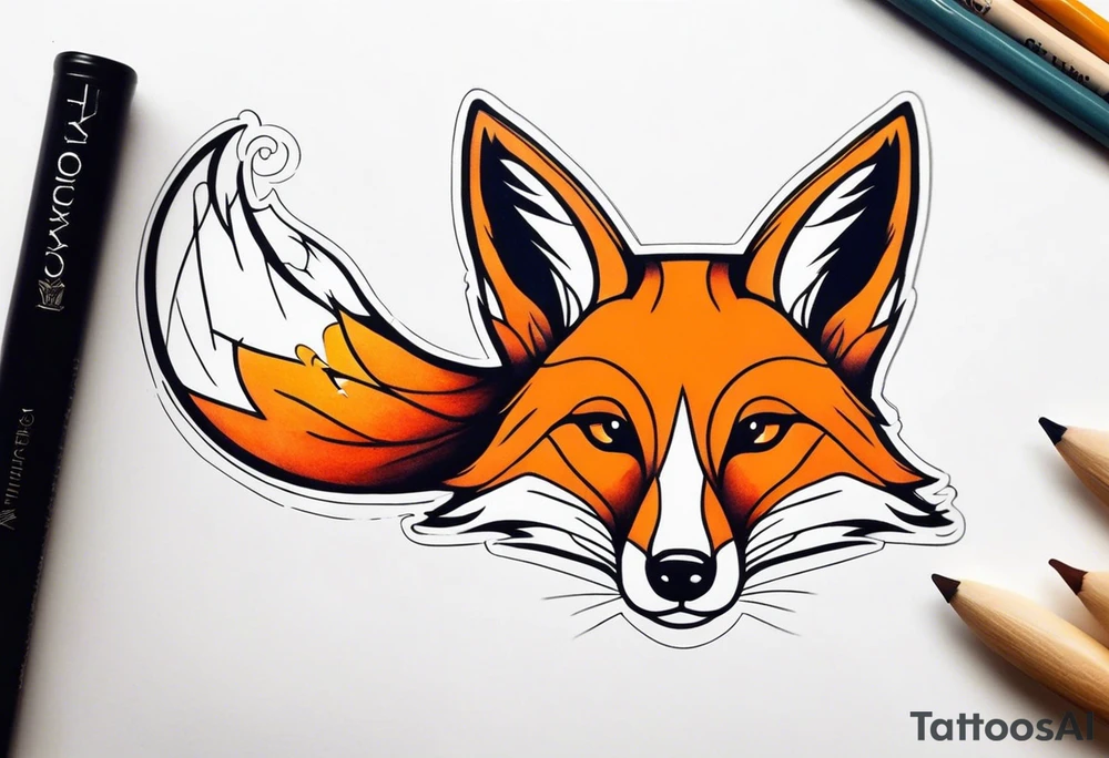 little fox look at the star tattoo idea